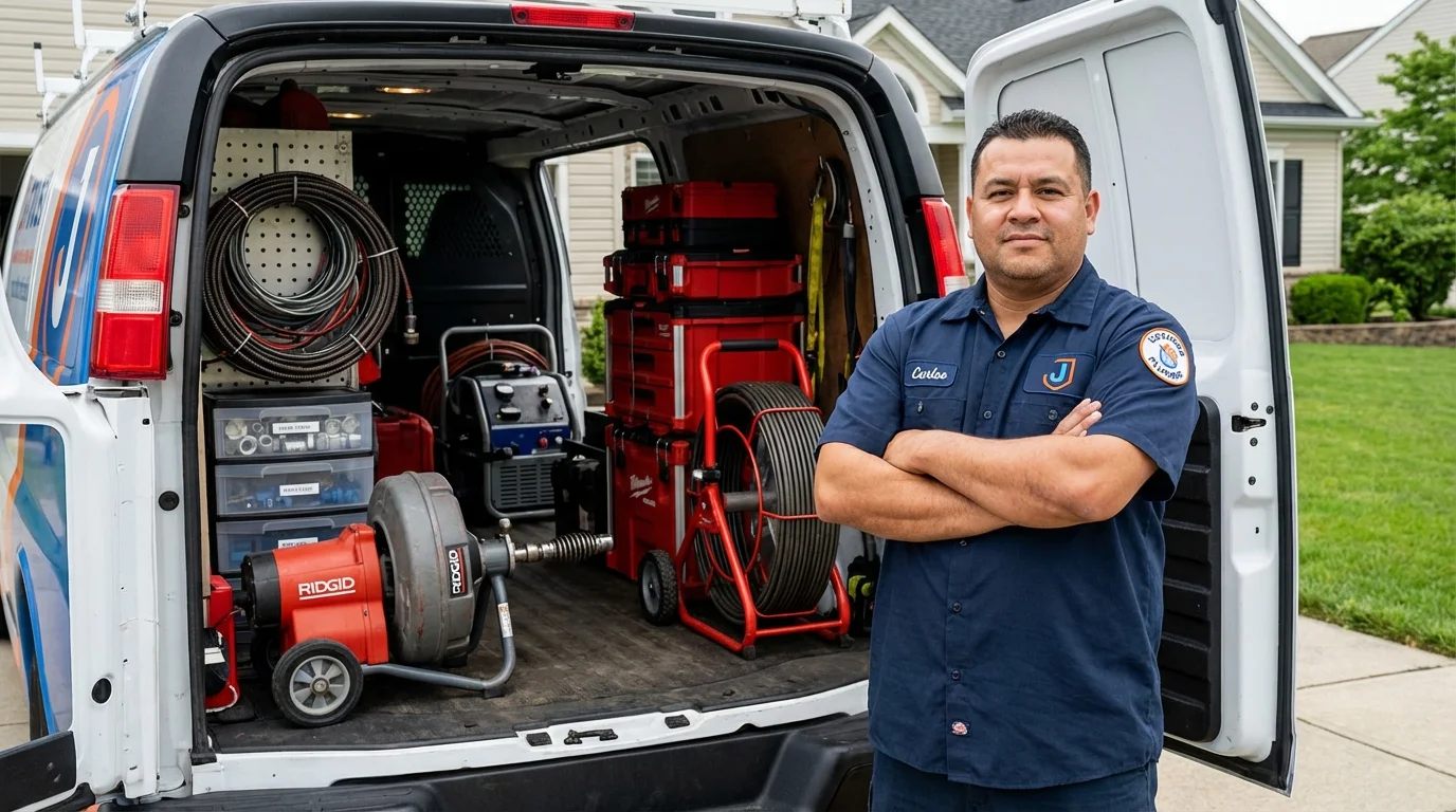 Professional drain cleaning equipment and Johns Plumbing LLC plumber in Yuba City